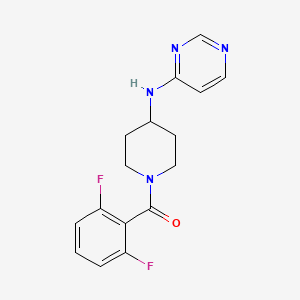 (2,6-Difluorophenyl)-[4-(pyrimidin-4-ylamino)piperidin-1-yl]methanone