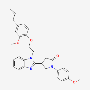 4-(1-(2-(4-allyl-2-methoxyphenoxy)ethyl)-1H-benzo[d]imidazol-2-yl)-1-(4-methoxyphenyl)pyrrolidin-2-one