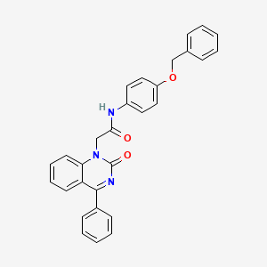 molecular formula C29H23N3O3 B2986882 N-(4-(苯甲氧基)苯基)-2-(2-氧代-4-苯基喹唑啉-1(2H)-基)乙酰胺 CAS No. 1112440-20-6