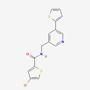 molecular formula C15H11BrN2OS2 B2986884 4-bromo-N-((5-(thiophen-2-yl)pyridin-3-yl)methyl)thiophene-2-carboxamide CAS No. 2034486-39-8