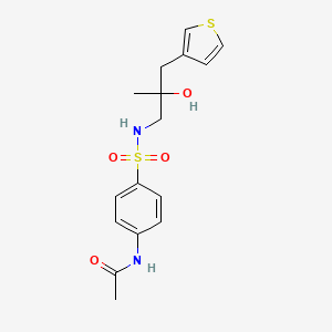 N-[4-({2-hydroxy-2-[(thiophen-3-yl)methyl]propyl}sulfamoyl)phenyl]acetamide