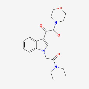 N,N-diethyl-2-(3-(2-morpholino-2-oxoacetyl)-1H-indol-1-yl)acetamide