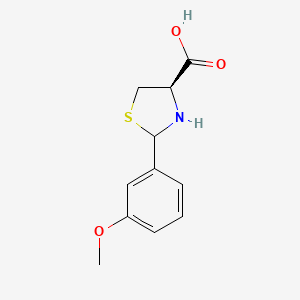 (4R)-2-(3-methoxyphenyl)-1,3-thiazolidine-4-carboxylic acid