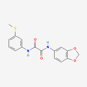 molecular formula C16H14N2O4S B2986919 N1-(benzo[d][1,3]dioxol-5-yl)-N2-(3-(methylthio)phenyl)oxalamide CAS No. 941998-59-0
