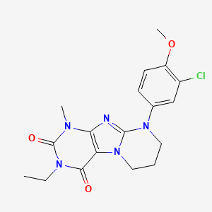 9-(3-chloro-4-methoxyphenyl)-3-ethyl-1-methyl-7,8-dihydro-6H-purino[7,8-a]pyrimidine-2,4-dione
