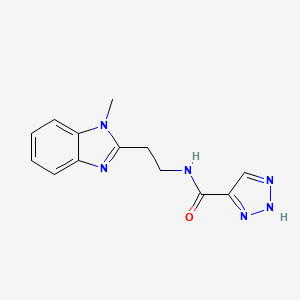 molecular formula C13H14N6O B2986921 N-(2-(1-甲基-1H-苯并[d]咪唑-2-基)乙基)-1H-1,2,3-三唑-5-甲酰胺 CAS No. 2034589-49-4