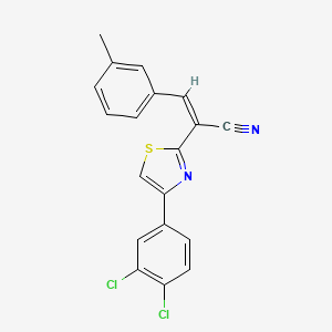 (Z)-2-(4-(3,4-dichlorophenyl)thiazol-2-yl)-3-(m-tolyl)acrylonitrile