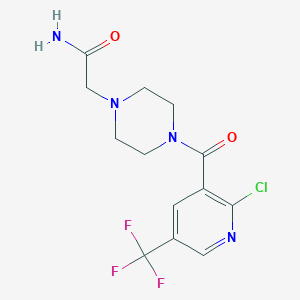 2-{4-[2-Chloro-5-(trifluoromethyl)pyridine-3-carbonyl]piperazin-1-yl}acetamide