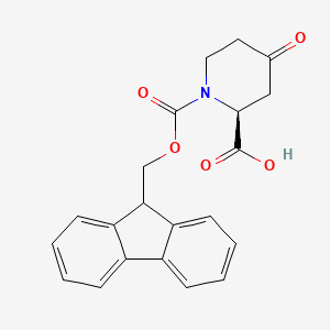 molecular formula C21H19NO5 B2986938 (S)-1-Fmoc-4-oxopiperidine-2-carboxylic acid CAS No. 1221793-43-6