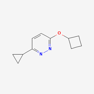 molecular formula C11H14N2O B2986942 3-环丁氧基-6-环丙基哒嗪 CAS No. 2175978-39-7