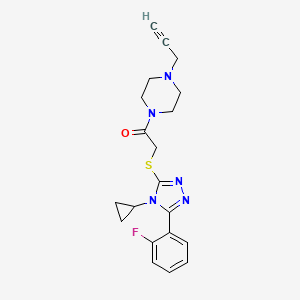 2-{[4-cyclopropyl-5-(2-fluorophenyl)-4H-1,2,4-triazol-3-yl]sulfanyl}-1-[4-(prop-2-yn-1-yl)piperazin-1-yl]ethan-1-one