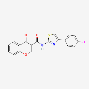molecular formula C19H11IN2O3S B2986955 N-(4-(4-碘苯基)噻唑-2-基)-4-氧代-4H-色满-3-甲酰胺 CAS No. 477550-49-5