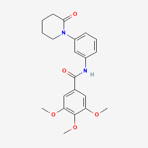 molecular formula C21H24N2O5 B2986957 3,4,5-trimethoxy-N-(3-(2-oxopiperidin-1-yl)phenyl)benzamide CAS No. 941978-89-8