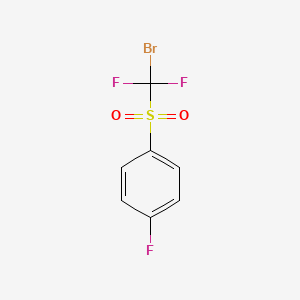 molecular formula C7H4BrF3O2S B2986972 1-[Bromo(difluoro)methyl]sulfonyl-4-fluorobenzene CAS No. 2260930-70-7