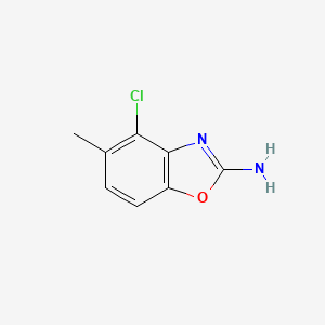 molecular formula C8H7ClN2O B2986992 4-氯-5-甲基苯并[d]恶唑-2-胺 CAS No. 1820717-21-2