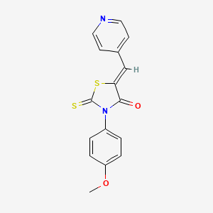 (5Z)-3-(4-methoxyphenyl)-5-(pyridin-4-ylmethylidene)-2-thioxo-1,3-thiazolidin-4-one