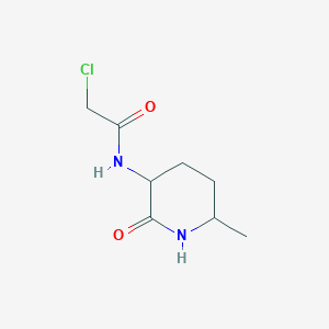 molecular formula C8H13ClN2O2 B2987007 2-Chloro-N-(6-methyl-2-oxopiperidin-3-yl)acetamide CAS No. 2411193-63-8