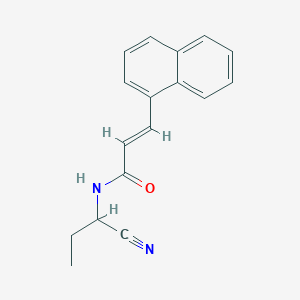 (E)-N-(1-cyanopropyl)-3-naphthalen-1-ylprop-2-enamide