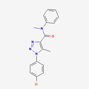 molecular formula C17H15BrN4O B2987015 1-(4-bromophenyl)-N,5-dimethyl-N-phenyl-1H-1,2,3-triazole-4-carboxamide CAS No. 950242-19-0