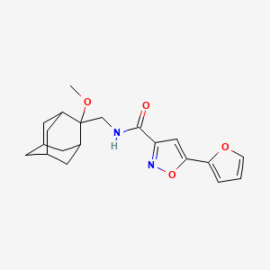 molecular formula C20H24N2O4 B2987028 5-(furan-2-yl)-N-(((1R,3S,5r,7r)-2-methoxyadamantan-2-yl)methyl)isoxazole-3-carboxamide CAS No. 1797887-51-4