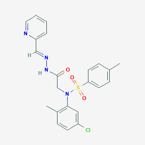 molecular formula C22H21ClN4O3S B298703 N-(5-chloro-2-methylphenyl)-4-methyl-N-{2-oxo-2-[2-(2-pyridinylmethylene)hydrazino]ethyl}benzenesulfonamide 