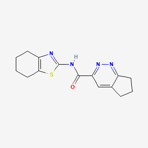 molecular formula C15H16N4OS B2987040 N-(4,5,6,7-tetrahydro-1,3-benzothiazol-2-yl)-5H,6H,7H-cyclopenta[c]pyridazine-3-carboxamide CAS No. 2415463-79-3