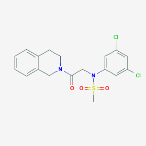 molecular formula C18H18Cl2N2O3S B298705 N-(3,5-dichlorophenyl)-N-[2-(3,4-dihydro-2(1H)-isoquinolinyl)-2-oxoethyl]methanesulfonamide 