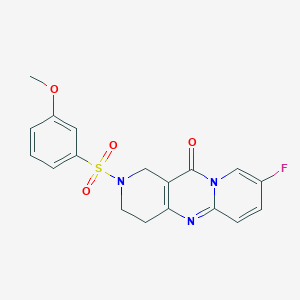 8-fluoro-2-((3-methoxyphenyl)sulfonyl)-3,4-dihydro-1H-dipyrido[1,2-a:4',3'-d]pyrimidin-11(2H)-one
