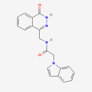 molecular formula C19H16N4O2 B2987054 2-(1H-indol-1-yl)-N-((4-oxo-3,4-dihydrophthalazin-1-yl)methyl)acetamide CAS No. 1206989-16-3
