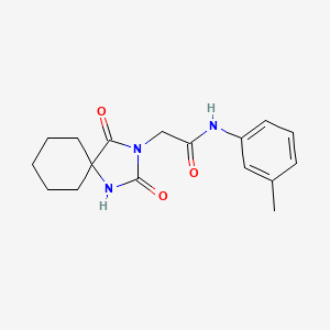 2-(2,4-dioxo-1,3-diazaspiro[4.5]dec-3-yl)-N-(3-methylphenyl)acetamide