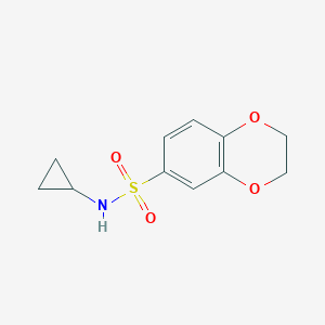 molecular formula C11H13NO4S B298706 N-cyclopropyl-2,3-dihydro-1,4-benzodioxine-6-sulfonamide 