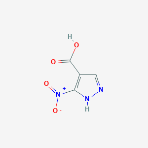 molecular formula C4H3N3O4 B2987065 3-Nitro-1H-pyrazole-4-carboxylic acid CAS No. 39196-96-8