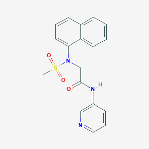 molecular formula C18H17N3O3S B298708 2-[(methylsulfonyl)(1-naphthyl)amino]-N-(3-pyridinyl)acetamide 