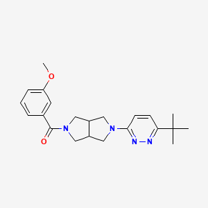 molecular formula C22H28N4O2 B2987080 [2-(6-Tert-butylpyridazin-3-yl)-1,3,3a,4,6,6a-hexahydropyrrolo[3,4-c]pyrrol-5-yl]-(3-methoxyphenyl)methanone CAS No. 2415622-82-9