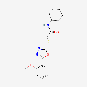N-cyclohexyl-2-[[5-(2-methoxyphenyl)-1,3,4-oxadiazol-2-yl]sulfanyl]acetamide