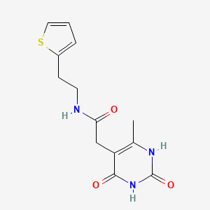 2-(6-methyl-2,4-dioxo-1,2,3,4-tetrahydropyrimidin-5-yl)-N-(2-(thiophen-2-yl)ethyl)acetamide