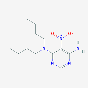 molecular formula C12H21N5O2 B2987112 N,N-dibutyl-5-nitropyrimidine-4,6-diamine CAS No. 307326-55-2