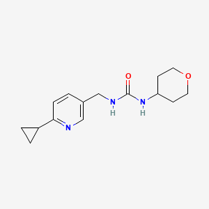 3-[(6-Cyclopropylpyridin-3-yl)methyl]-1-(oxan-4-yl)urea