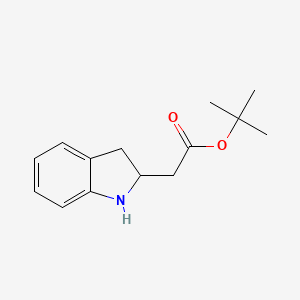 Tert-butyl 2-(2,3-dihydro-1H-indol-2-yl)acetate