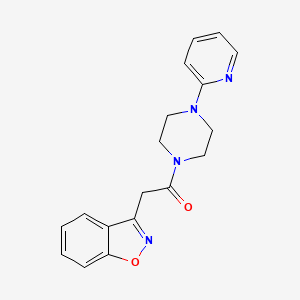 molecular formula C18H18N4O2 B2987122 2-(苯并[d]异恶唑-3-基)-1-(4-(吡啶-2-基)哌嗪-1-基)乙酮 CAS No. 902845-52-7