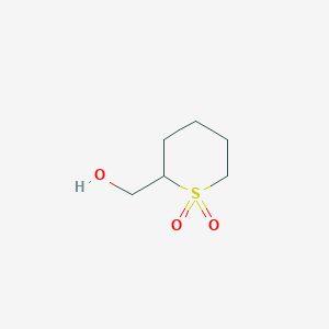 molecular formula C6H12O3S B2987128 2-(Hydroxymethyl)-1lambda6-thiane-1,1-dione CAS No. 1421604-18-3