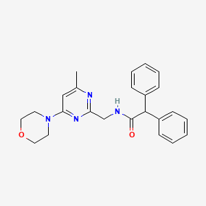 N-((4-methyl-6-morpholinopyrimidin-2-yl)methyl)-2,2-diphenylacetamide