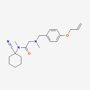 molecular formula C21H29N3O2 B2987133 N-(1-cyanocyclohexyl)-N-methyl-2-[methyl({[4-(prop-2-en-1-yloxy)phenyl]methyl})amino]acetamide CAS No. 1090667-77-8