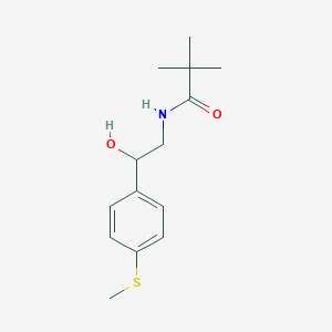 molecular formula C14H21NO2S B2987135 N-(2-hydroxy-2-(4-(methylthio)phenyl)ethyl)pivalamide CAS No. 1448047-44-6