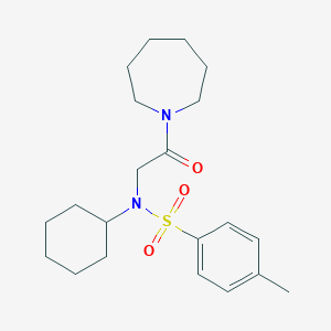 molecular formula C21H32N2O3S B298714 N-[2-(azepan-1-yl)-2-oxoethyl]-N-cyclohexyl-4-methylbenzenesulfonamide 