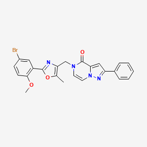 5-((2-(5-bromo-2-methoxyphenyl)-5-methyloxazol-4-yl)methyl)-2-phenylpyrazolo[1,5-a]pyrazin-4(5H)-one