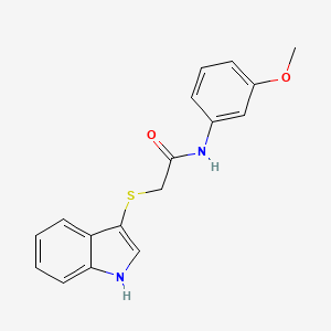 molecular formula C17H16N2O2S B2987152 2-((1H-indol-3-yl)thio)-N-(3-methoxyphenyl)acetamide CAS No. 905699-58-3