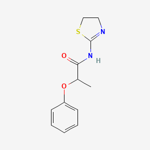 molecular formula C12H14N2O2S B2987165 N-(4,5-二氢-1,3-噻唑-2-基)-2-苯氧基丙酰胺 CAS No. 709006-88-2