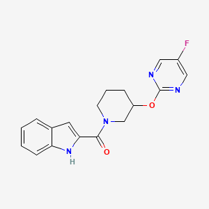 (3-((5-fluoropyrimidin-2-yl)oxy)piperidin-1-yl)(1H-indol-2-yl)methanone