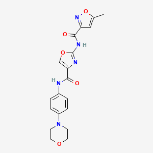 5-methyl-N-(4-((4-morpholinophenyl)carbamoyl)oxazol-2-yl)isoxazole-3-carboxamide